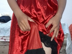 Enthousiasteling, Travestiet, Huisgemaakt, Masturbatie, Alleen