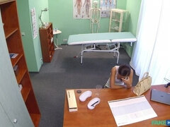 아마추어, 닥터, 도기스타일, 발, 페티쉬, 대단히, 사무실, 관음증이 있는 사람