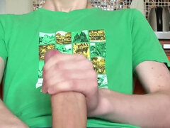 Big Load From a Boy in a Green T-shirt