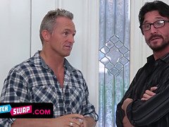 Lily Jordan & Cadey Mercury's tight 18-year-old pussy gets drenched in stepdaughters' cum