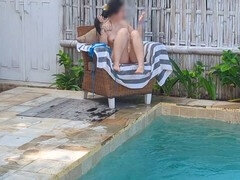 18 anos, Biquine, Masturbação, Orgasmo, Ao ar livre cartaz de rua outdoor, Piscina, Tabu, Adolescente