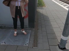 Wohlbeleibte schöne frauen, Flashen, Natürlichen titten, Im freien, Öffentlich, Solo
