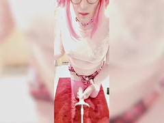 Leie, In den arsch, Dildo, Europäisch, Hardcore, Transfrau, Solo, Spielzeuge