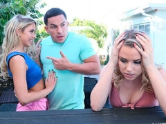 Aubrey Sinclair fucking in the living room with her tattoos