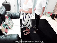 Stor røv, Pik sutte, Komme på ansigtet, Ydmidelse, Hushjælper, Brystvorter, Nederdel, Bryster