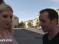 French petite slut gets a cumshot right in her mouth