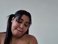 Amatör, Amerikansk, Bbw stor vacker kvinna, Avsugning, Sperma shot, Latina