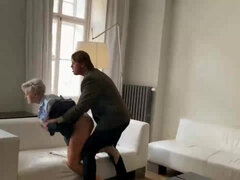 Blond, Bruinharig, Diep in de keel, Groep, Logement, Indisch, Interraciaal, Likken