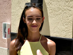 Pijpbeurt, Bruinharig, Lul, Sperma in gezicht, Brillen, Buiten, Biljart, Mager