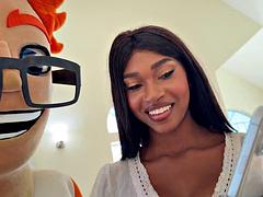 I Cast Athletic Ebony Babe Poppy Cox and She Ended Up on My Dick