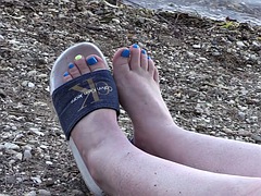 Bambino, Bella grossa formosa, Piedi, Fetish