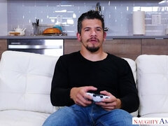 엉덩이, 오랄섹스, 흑갈색 머리, 입에 사정, 얼굴에, 보지, 면도된, 청소년