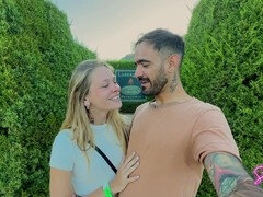 Enthousiasteling, Amerikaans, Stel, Latijnse vrouw
