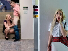 Two models Allie Nicole and Vanessa Cage share a nice big penis