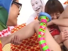 18, 페티쉬, 웃긴, 머리카락이 많은, 일본인, 청소년, 장난감들, 이상한