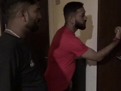 A couple of tourists end up having a threesome in a hotel