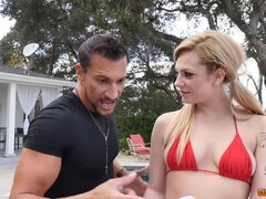 Traseiro, Quarto, Loiroa, Masturbação, Hardcore, Beijar, Cavalgar, Tatuagem