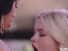 Blondine, Brunette, Hd, Lesbisk, Strømper