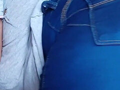 Ebony Chubby Girl Farting in Tight Jeans