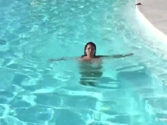 Nana, Gros seins, Bikini, Plantureuse, Monstre, Piscine, Solo, Mouillée