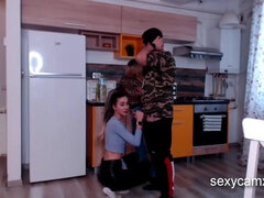 Sista bang and deepthroat strebro while mommy doesent witness live at sexycamx