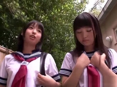 Petite Japanese Schoolgirls Love Threeway