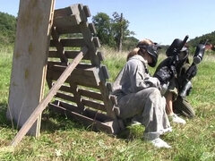 18 летние, Блондинки, Брюнетки, На природе, Молоденькие, Втроем