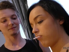 Hot Czech teen cheats on docile BF with a messy creampie on her tummy