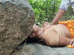 Wild babe in the jungle gets ravaged with a big cock