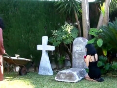 Piękna, Duży kutas, Brunetka, Klasyczny, Głebokie gardło, Kutas, Na wolnym powietrzu, Nastolatki