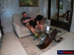 Bisexual threesome with two Thai girls