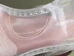 Pink Foxx in Clear Flip Flops