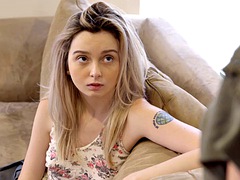Blondynka, Obciąganie, Sperma, Obciąganie, Hardcore, Lizanie, Ogolona, Cycki