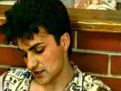 Blonde German waitress fucked in her bar