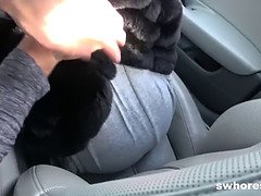 Obciąganie, Samochód, Obciąganie, Hd, Pieniądze, Nylon, Nastolatki, Cycki