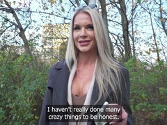 Grosse titten, Blondine, Blasen, Hardcore, Hd, Reif, Im freien, Strümpfe