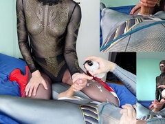 Leie, Schönheit, Spermaladung, Fetisch, Handjob, Nylon, Strumpfhose