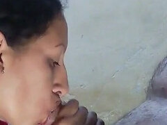 On Her Knees Blowjob #1 - Sucking Hot Cum Into Her Mouth