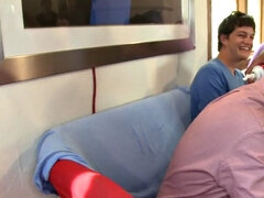 Real public blowjob at the middle of a party