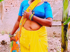 Villege Outdoor. Beautiful Saree Village Maid Fucking with Land Owner. Telugu Dirty Talks.