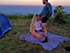 Amatőr, Szőke, Cumizás, Pár, Kőkemény, Szabadban