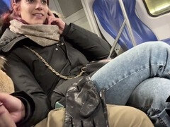 Enthousiasteling, Pijpbeurt, Autobus, Sperma in mond, Sperma shot, Europees, Flashing, Trein