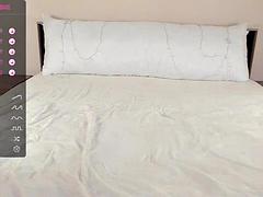 Enthousiasteling, Lieveling, Mooi, Mager, Alleen, Tiener, Tieten likken, Webcamera