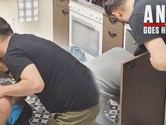 Young Straight Plumber (collegue of the Previous One) Comes to Check on My Sink and Get's Offered for a Blowjob