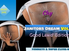 Janitor's Dream Vol. 6 - Thick BBW Fishnets and Gaping up-close Asshole