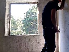 A builder decided to drain excess sperm while smoking