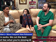 Doctor Aria Nicole and Doctor Tampa try on latex and surgical gloves at GirlsGoneGynoCom!