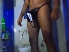 Amateur, Salle de bains, Tir de sperme, Indienne, Masturbation, Solo