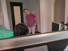 Enthousiasteling, Slaapkamer, Pijpbeurt, Bruinharig, Voetbeurt, Hd, Rijden, Kousen