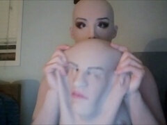 Female silicone mask, kink, female silicone suit